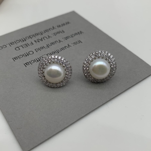 Pendientes de tuerca de moda para mujer de alta calidad Perla de agua dulce con chapado en oro Hipoalergénico y <span class=keywords><strong>no</strong></span> experimenta cambio de color - Product Image 2