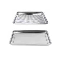 Plateau de cuisson en acier inoxydable Yuchu 201/304, conteneur commercial pour buffet, cuisine de restaurant, finition polie, argent, anti-corrosion