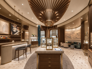 Luxury Watch Store Interior Design Custom Walnut Brass Glass <b>Display</b> <b>Cabinets</b> Turnkey Boutique Retail Fixtures Showroom Solution - Product Image 5