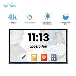 Écrans tactiles numériques plats 4K, tableau blanc intelligent avec tableau blanc numérique, support de stylo gratuit, écran tactile intelligent interactif - Product Image 6