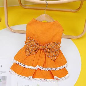 Pakaian Anjing Modis Musim Semi dan Musim Panas untuk Anak Anjing dari Desainer Anjing Profesional dan Kelas Atas Dilengkapi Pita - Product Image 2