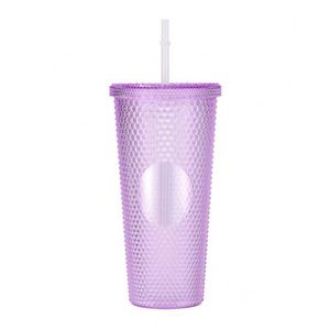 Vaso de Plástico de Gran Capacidad con Diseño de Diamantes, Doble Pared, con Pajita, para Bebidas, Agua Hirviendo, Regalo para Chicas - Product Image 2