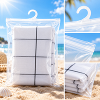 Sac de voyage portable transparent en plastique, pochette de rangement pour vêtements, sac à fermeture éclair auto-scellant, sac étanche à fermeture éclair