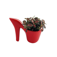 Pot de fleurs de luxe en forme de Rose, chaussure à talons hauts, en céramique, livraison gratuite