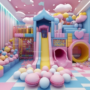 耐用马卡龙主题室内游乐场设备高品质工厂生产商业 - Product Image 4