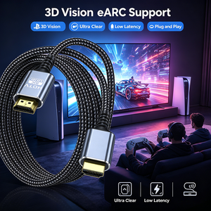Cable <span class=keywords><strong>HDMI</strong></span> 2.1 de 8K 60Hz, Cable <span class=keywords><strong>HDMI</strong></span> Trenzado UHD HDR de 4K 240Hz, Cable HDTV de Alta Velocidad para PS5, PS4, Xbox, Monitor, TV, Proyector, Juegos - Product Image 2