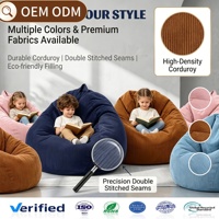 Fauteuil Poire Confortable Sans Armature pour Enfants et Tout-Petits, avec Logo Personnalisé, Emballage Sous Vide Compressé, Canapé Fauteuil Relax