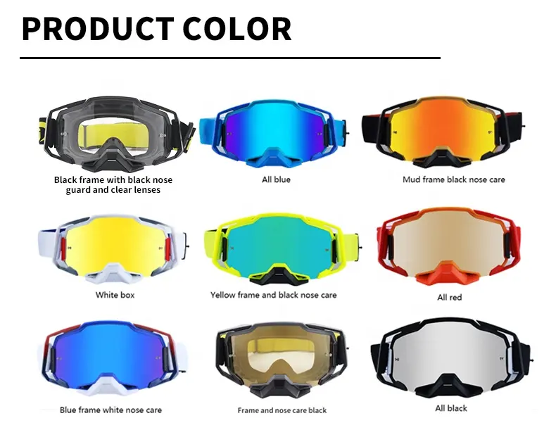 Lunettes De sport en gros lentilles réglables vtt Motocross usine lunettes De Moto personnalisées Gafas De Mx Dirt Bike lunettes