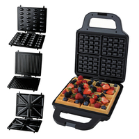 JD20309 Grille-pain électrique automatique 4 tranches, presse à panini, appareil de cuisine avec thermostat réglable pour le petit-déjeuner à la maison