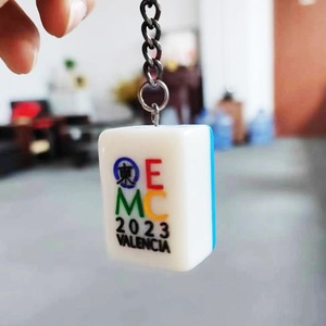 Porte-clés Mahjong personnalisés en mélamine et acier inoxydable, impression numérique, aimant de réfrigérateur portable pour jeux de société et cartes - Product Image 4