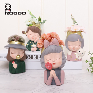 Macetas Modernas Ecológicas Roogo Europe con Acabado Glaseado, Macetas para Suculentas y Plantas de Jardín, Regalos para <span class=keywords><strong>Estudiantes</strong></span>, Decoración de Escritorio - Product Image 4