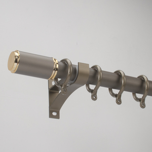 Ensemble de tringles à rideaux modernes de qualité pour décoration de salle d'essayage, rideaux gris, tringles à rideaux doubles en alliage d'aluminium de 28 mm - Product Image 2