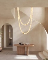 Lustre en grappe de boules d'albâtre, luminaires suspendus pour la décoration de villa, lampes en albâtre