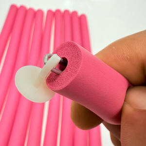 10 pièces de bigoudis flexibles en mousse froide pour femmes, design torsadé doux, tailles longues et courtes, 0,55x9,45 cm - Product Image 4