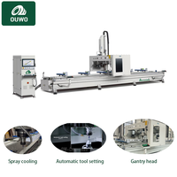 Centre d'usinage CNC à 4 axes OUWO Gantry pour profilés en alliage d'aluminium et UPVC, usinage sur trois côtés, configuration unique, axe rotatif