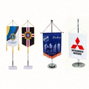 ขายตรงจากโรงงาน ธงตั้งโต๊ะโลโก้สั่งทำพร้อมฐานสแตนเลส ธงตั้งโต๊ะแบบต่างๆ สั่งทำได้ - Product Image 3