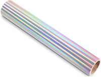 Film autocollant en PP uni imprimable, matériau brillant laser auto-adhésif pour étiquettes personnalisées, décalcomanies, usage industriel
