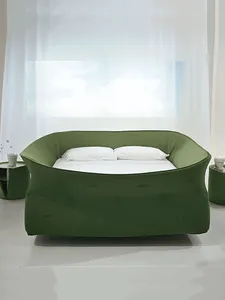 Cama de ninho de pássaro Lago italiana, quarto principal italiano, cama queen-size para pais e filhos, designer simples e moderno, cama de casal