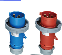 Vente flash - Prise mâle/femelle à trois connecteurs CEE/IEC pour extérieur, étanche IP67, 4 broches, 63 A/125 A