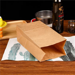 Bolsa de Papel Kraft Marrón Reciclada Personalizada con Fondo Cuadrado Blanco para Bebidas y Alimentos, Bolsas de Papel Personalizadas con Logotipo - Product Image 6