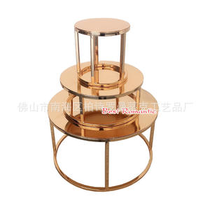 عرض ديكورات الزفاف من Dibei ، ديكور الشاي بعد الظهر ، قبة معدنية ، مجموعة حامل كيك للوجبات الخفيفة ، صواني كيك معدنية - Product Image 6