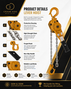 Alat Angkat Manual Premium 3 Ton 3m dengan Pengait Pengaman Baja Paduan dan Pegangan Khusus untuk Pekerjaan Pengangkatan Material Produksi Pabrik - Product Image 2