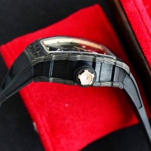 Montre Tourbillon Noire et Or pour Homme, Qualité Premium, Cadran Décoratif Or Ajoure, Style Décontracté et Sportif, Très Appréciée des Hommes - Product Image 3