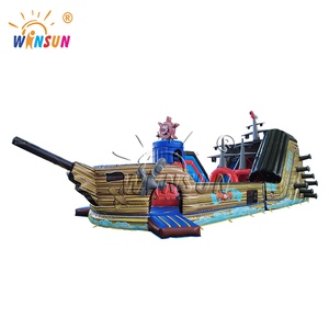 WINSUN Parque de Atracciones Comercial Inflable con Tobogán, Temática de Barco <span class=keywords><strong>Pirata</strong></span>, Parque Infantil al Aire Libre, Juguetes de Alquiler para Niños - Product Image 3