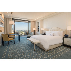 Waldorf <span class=keywords><strong>astoria</strong></span> Boutique bằng gỗ khách sạn giường đơn đồ nội thất khách sạn Vua Kích thước kim loại khung giường khách sạn sang Trọng bộ đồ nội thất - Product Image 5