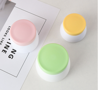 Pot de crème de forme Unique de fantaisie en plastique blanc rose à faible quantité minimale de commande pot de PP à Double paroi 50G 30G 15G pour les ventes