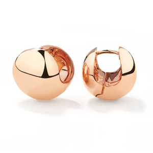 Nouveautés Boucles <span class=keywords><strong>d</strong></span>'oreilles créoles tendance en laiton plaqué or 18 carats, grosses boules rondes géométriques, vente en gros pour femmes, bijoux - Product Image 5