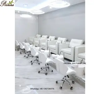 Beauty Nail Spa Furniture Pedicure Spa Station with Foot Massage Basin