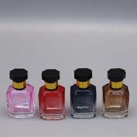 Botella de Perfume de Alta Gama con Color Degradado, 30 ml, Portátil, Recargable, con Pulverizador, Boquilla de Aluminio, Cubierta de Plástico, Botella de Vidrio Exquisita