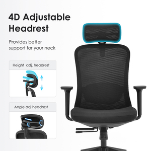 Mesa de Computadora para Oficina, Silla Ergonómica Moderna de Malla, Silla de Oficina Eléctrica con Masaje y Reposabrazos Ajustables, Muebles de Oficina - Product Image 5