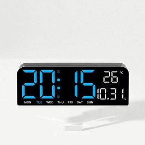 New Large Screen Quartz LED Alarm Clock Triple Alarm 3-Level Intensity Control Antique Style Art Deco Design Digital Desk Clock - Product Image 2