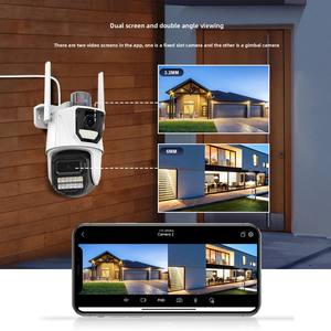 Cámara de Seguridad IP PTZ con Visión Nocturna Clara de 6MP, Detección de Movimiento Inteligente con IA <span class=keywords><strong>ICSEE</strong></span>, Cámara de Red Wifi, Cableada - Product Image 3