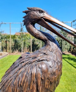 Sculpture de cygne rustique cerf de jardin fabriqué à la main en fonte grue Figurine extérieure décorative grue Statue pour décors de jardin - Product Image 6