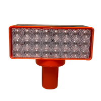 Feu de signalisation solaire pour cône de signalisation routière avec LED haute luminosité, en ABS et PC, clignotant pour la sécurité nocturne