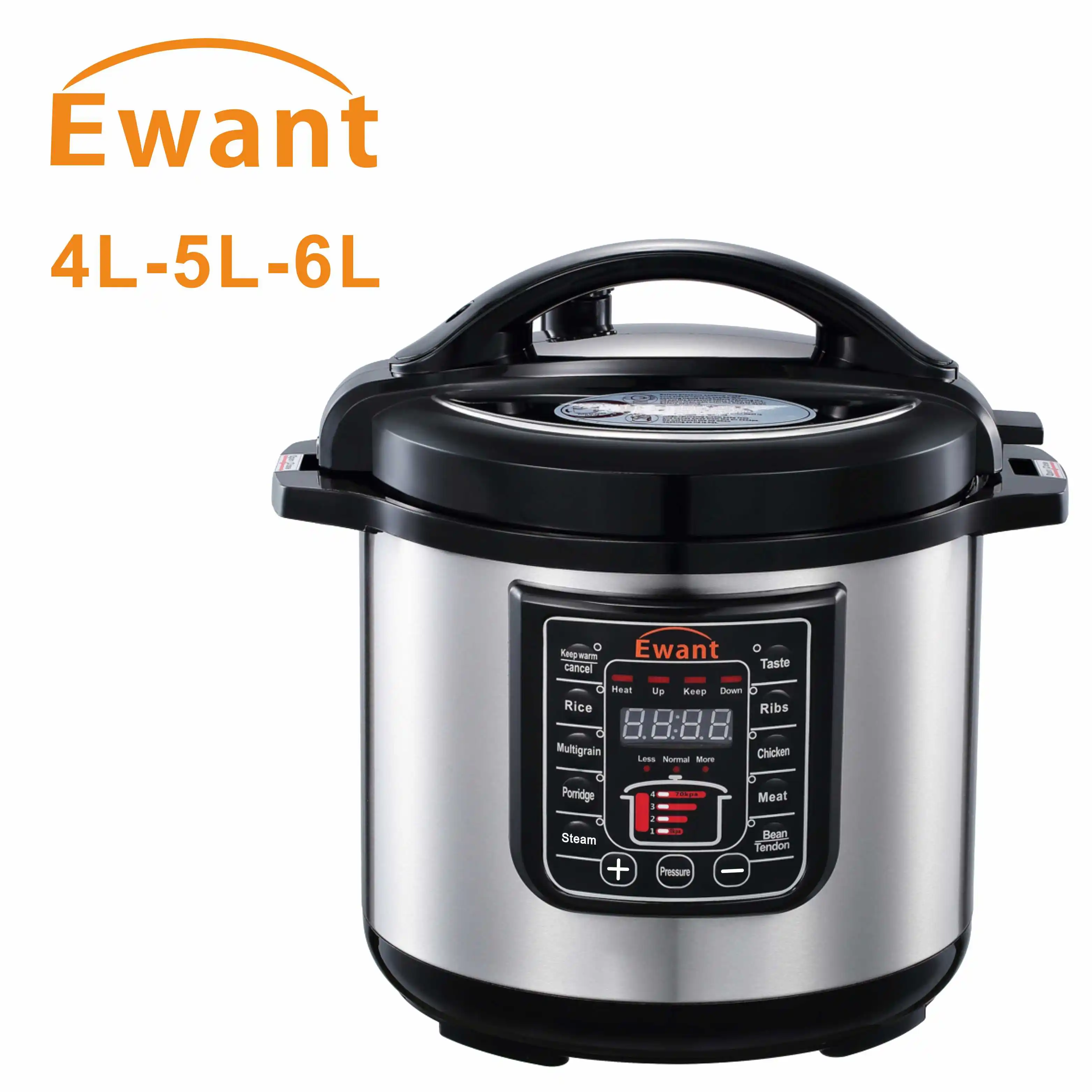 Ewant 4L 5L 6L 8L電気圧力鍋多目的ステンレス鋼ファストポットデジタル圧力鍋を購入する