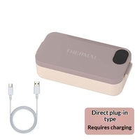 Conteneur alimentaire thermique avec fonction de charge USB, conteneur alimentaire chauffant électrique de qualité 304, article portable indispensable