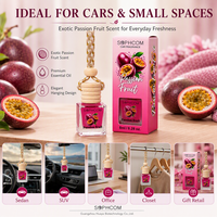 Diffuseur de parfum pour voiture 8 ml, flacon en verre suspendu pour rétroviseur avec couvercle en bois, désodorisant, fournisseur OEM de marque privée
