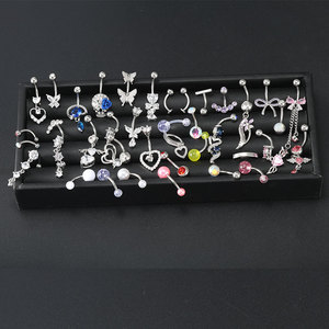 Anneaux de nombril pendulants en <span class=keywords><strong>acier</strong></span> inoxydable 316L, bijoux de piercing pour nombril 14G, anneaux de nombril pour femmes 10mm, vente en gros d'usine - Product Image 2