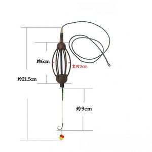 ขายดีกรงใส่เหยื่อล่อ4 #6 #8 # เหยื่อล่อทองแดงพร้อมตะขออุปกรณ์ตกปลาคาร์พ - Product Image 2