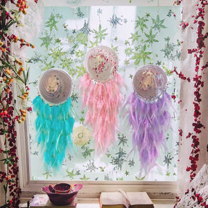 En gros Attrape-rêves artisanaux bohèmes à suspendre, Décoration intérieure faite main pour Chambre, <span class=keywords><strong>Balcon</strong></span>, Jardin, Fête, Café, Petit anneau - Product Image 5