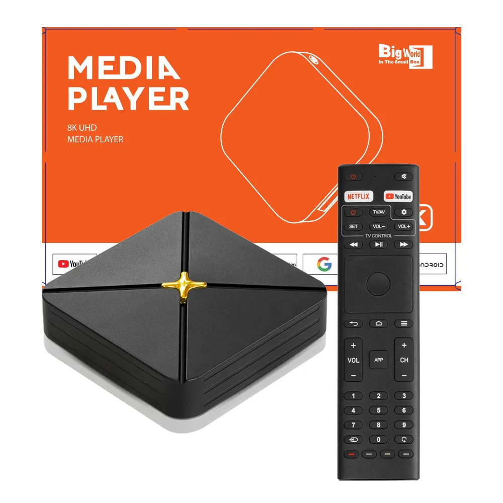 Caja de TV árabe con reproductor mundial grande, 4K, Android 13, Full HD, 2GB Ram, 2,4 Ghz, 5Ghz, transmisión de alta velocidad, caja de TV Android, 2GB Ram
