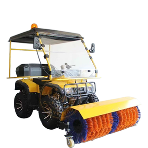 Motorized Snowplow with <b>Large</b> Wheelhouse <b>Roller</b> Brush Automatic Seat-Mounted Snow Shovel & Blower - Product Image 2