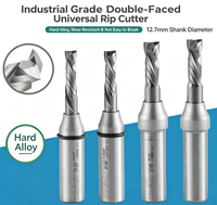 Fresa de carburo sólido TCT de doble filo para fresado y grabado de madera maciza, madera dura y aglomerado