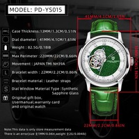Montre automatique mécanique pour homme PAGANI DESIGN PD-YS015, nouvelle montre de luxe à tourbillon, chiffres romains, mode et loisirs, verre saphir NH39