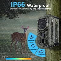 Caméra de chasse sur sentier sans fil à énergie solaire avec batterie 7800mAh, capteur CMOS 8K, vision nocturne sans reflets et application téléphonique
