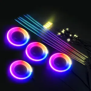 18/22 In 1 Streamer Auto Umgebungs lichter RGB 213 64 Farbe LED Innen Regenbogen Acryl streifen Symphony Remote Atmosphere Lamp Kit